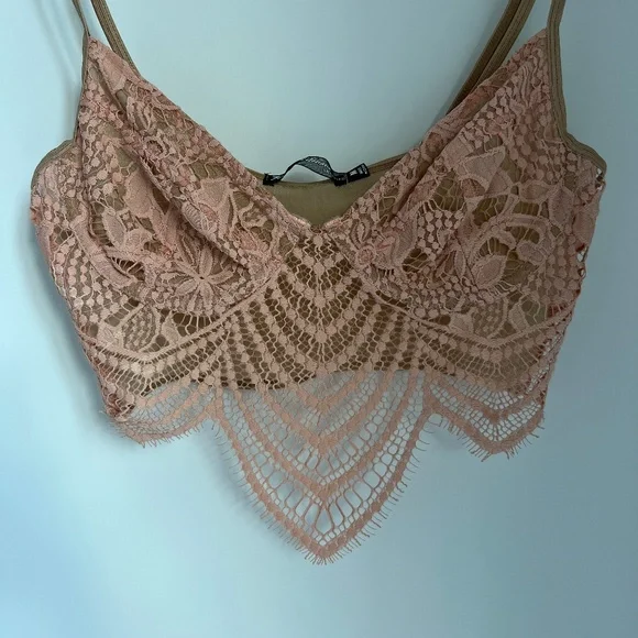 For Love and Lemons Lace Bralette - Blush Pink - Picture 3 of 11